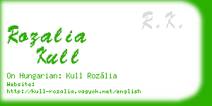 rozalia kull business card